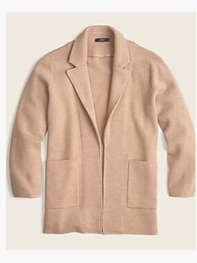 J. Crew Sophie Open-Front Sweater-Blazer -  Heathered Khaki - Size Small